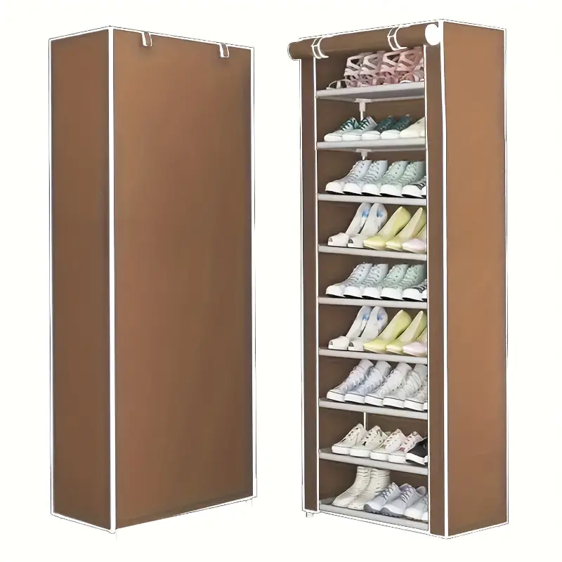 Shoe Rack With Shoes And Boots Storage Shoe Cabinet 10 - Temu