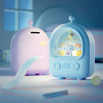 Sanrio Hello Kitty Cinnamoroll Kuromi Cute Piggy Bank With Led Light For Children Anime Peripherals