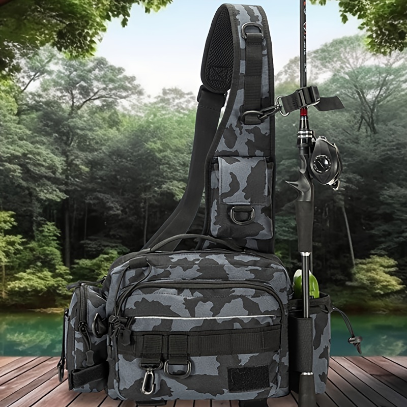 Men's Camouflage Nylon Cloth Shoulder Bag Outdoor Climbing - Temu