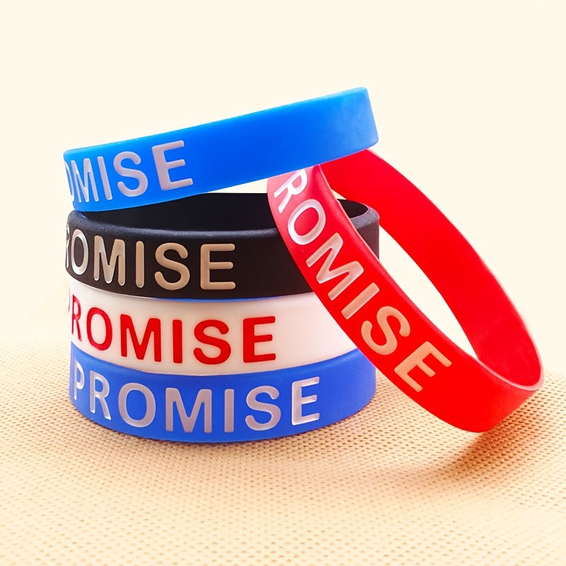 Fashionable Sports Wristbands: Letter Graphic Silicone Bracelets