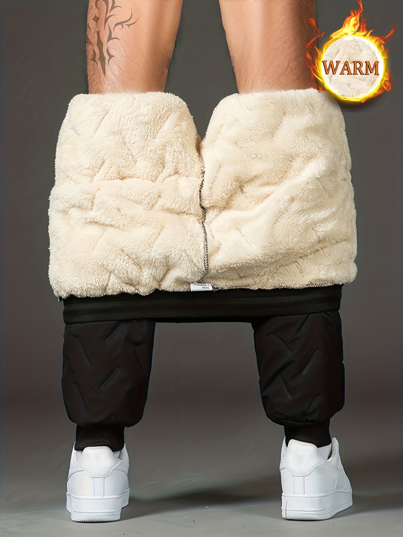 Joggers Gruesos Forro Polar Cálido Pantalones Chándal - Temu Chile