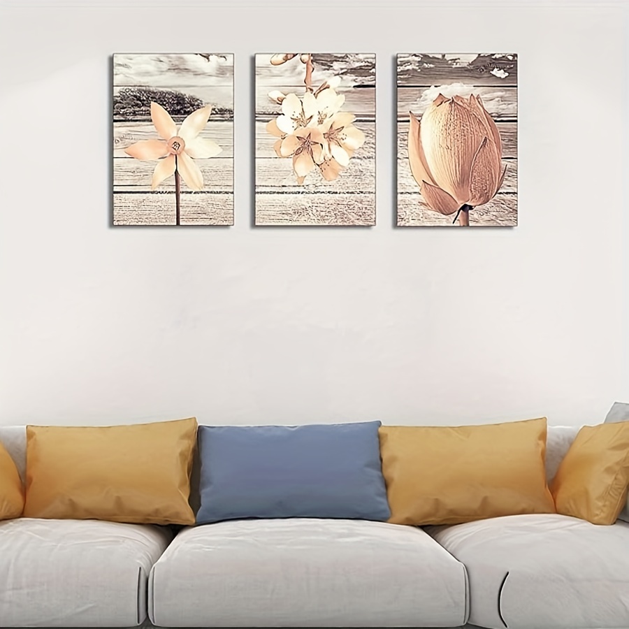 3 Pezzi/set Poster Stampa Tela Lusso, Dipinti Tela Fiori Dorati, Pittura  Murale Soggiorno, Camera Letto, Bagno, Ufficio, Corridoio, Cucina,  Decorazioni Pareti, Senza Cornici - Casa E Cucina - Temu Italy