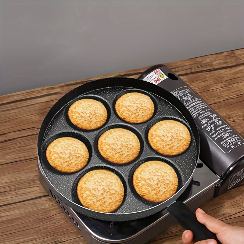 7-Cup Egg Frying Pan, Non Stick Fried Eggs Cooking Pan Burger Mold  Household Kitchen Cookware, Suitable For Gas Stove & Induction Cooker 
