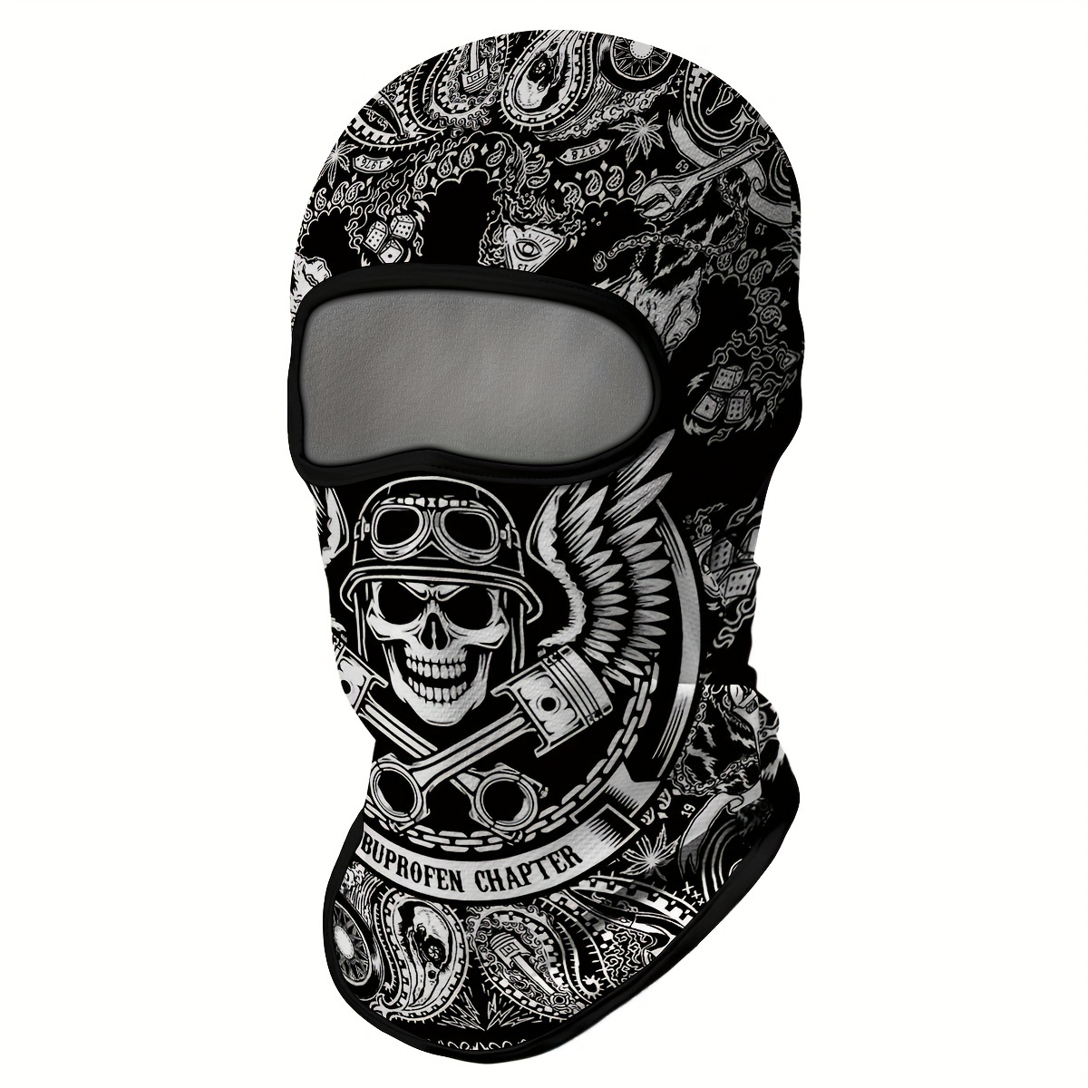 1pc Fabric Ghost Mask Balaclava Skull Hood White