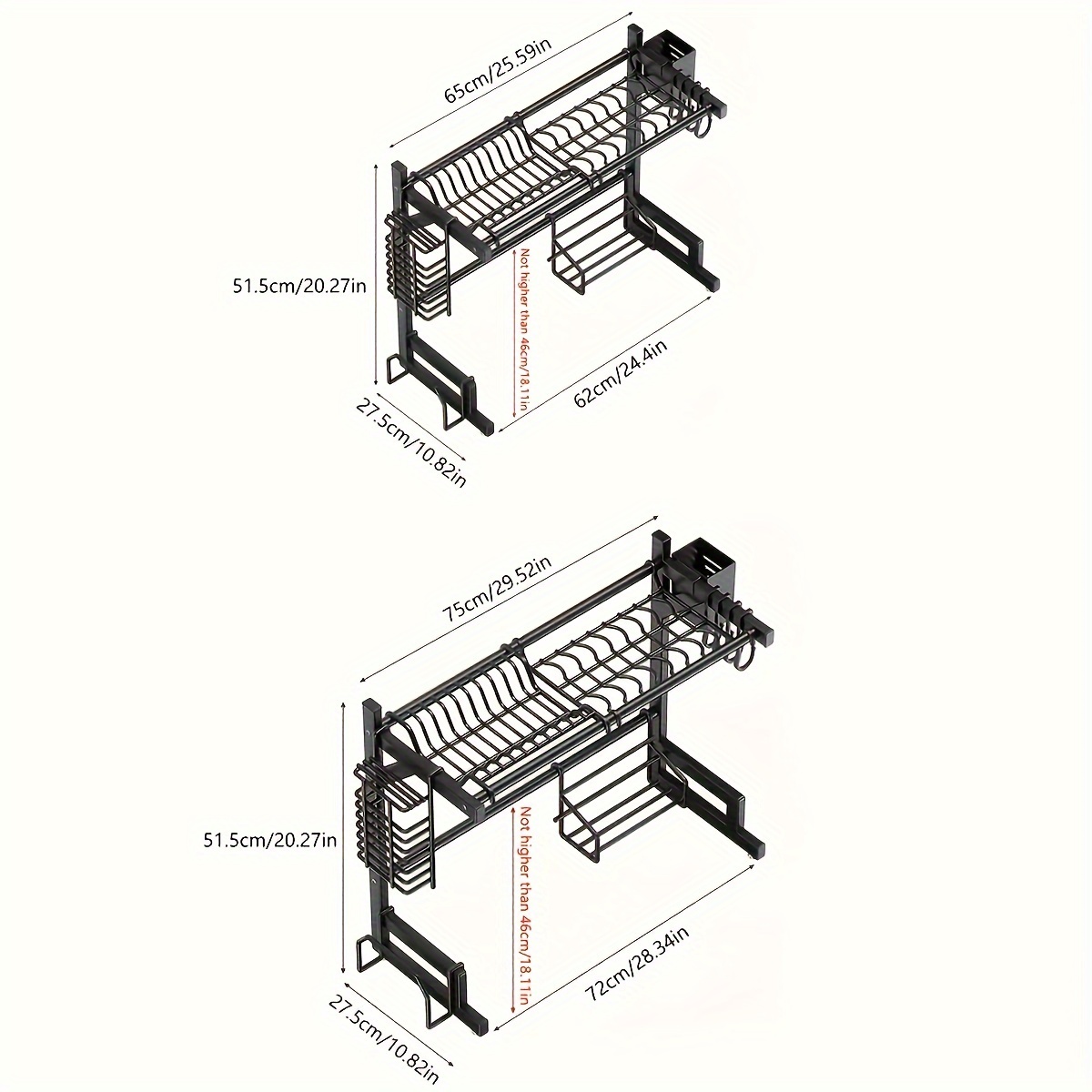 Dish Racks, Over The Sink Dish Drying Rack With Utensil Holders, Kitchen  Shelf Storage Rack, Used To Store Dinner Plates, Cutting Board, Cleaning  Supplies, Kitchen Storage Supplies - Temu