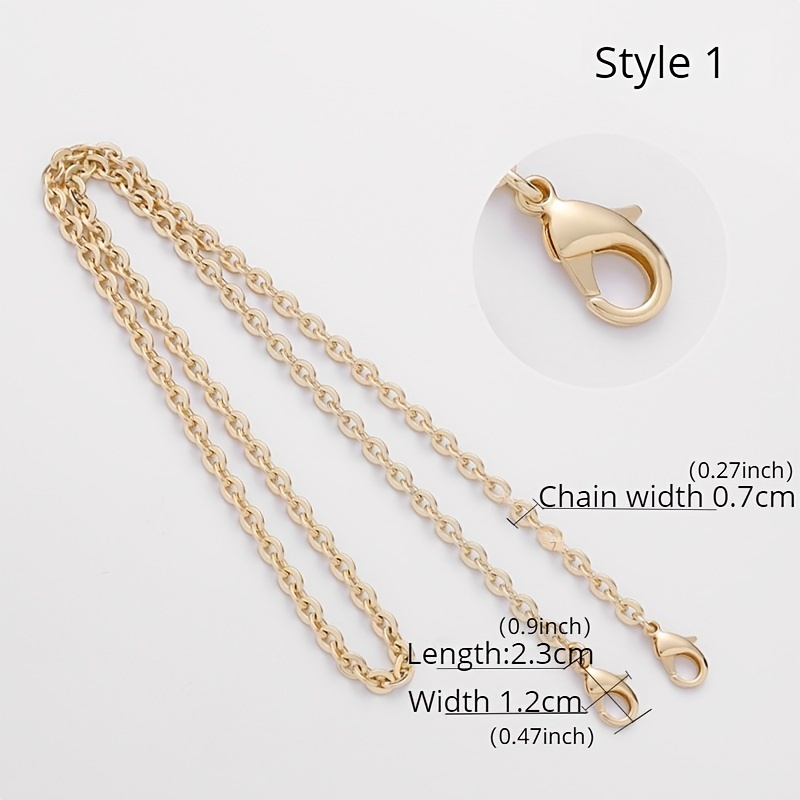 Golden Bag Chain Accessories Metal Extension Chains Underarm Crossbody  Shoulder Belt Replacement Bags Strap For Women's Bag - Temu