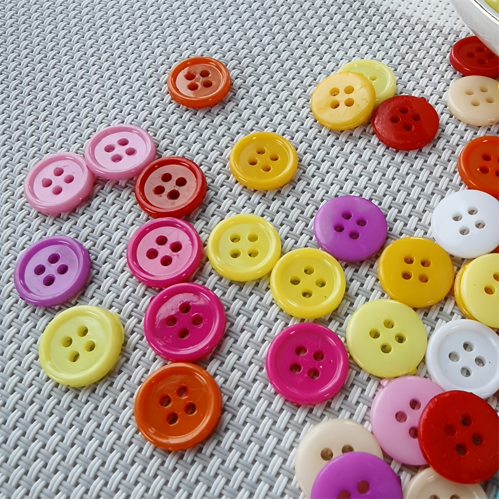 Size Buttons Four Holes Plastic Buttons Assorted Crafts - Temu
