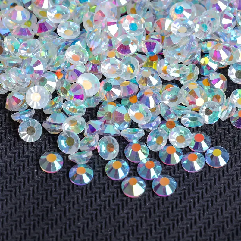 1440/288PCS Glitter Crystal AB Rhinestones SS3-SS30 Transparent FlatBack  Strass Garment Nail Art Decorations