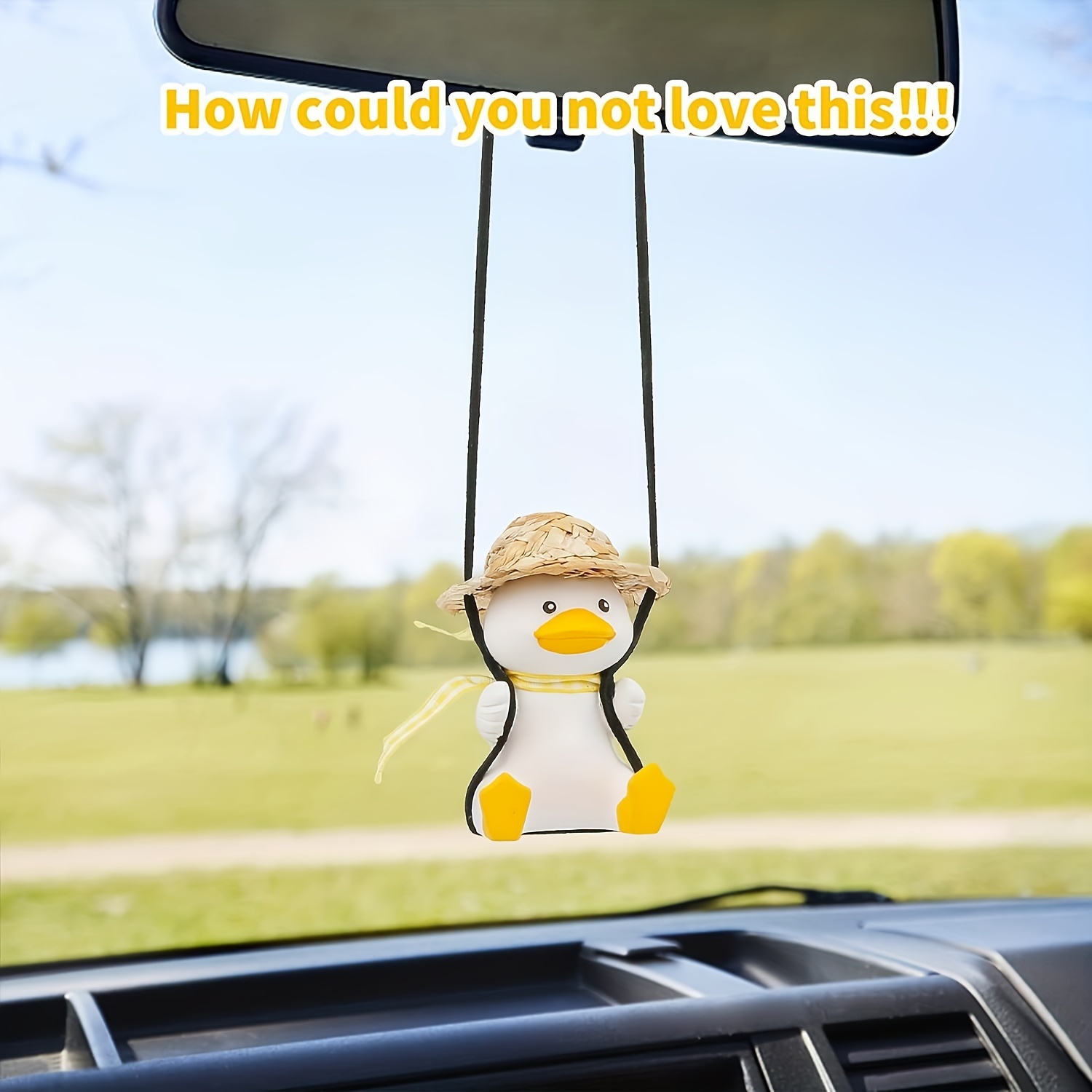 Car Accessories Of Swinging Duck Car Hanging Ornament Cute Car Mirror  Hanging Rear View Mirror Hanging Accessories Car Pendant For Women Girl