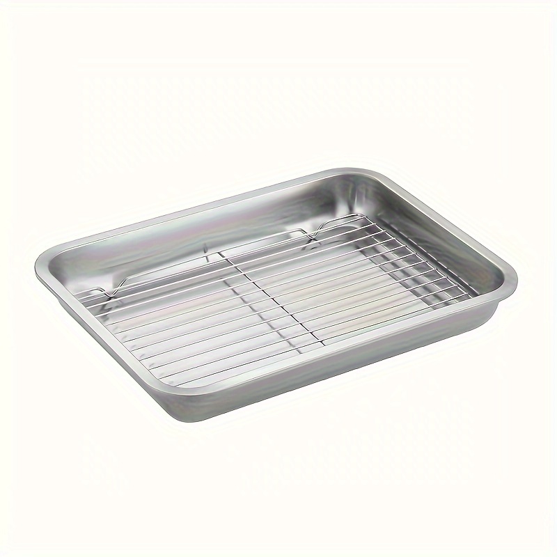 Stainless Steel Rectangular Baking Tray Straight Flat - Temu