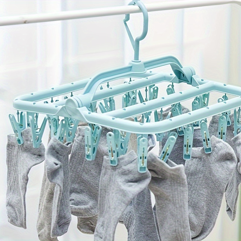 5pcs Plastic Hangers For Clothes Pegs Wire Antiskid Drying Clothes Rack  Adult And Children Hanger Outdoor Drying Rack
