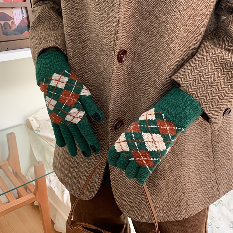 Medios guantes de invierno para mujer, 2 pares de mitones calentadores de  brazos sin dedos de punto cálido Xemadio LL-2189