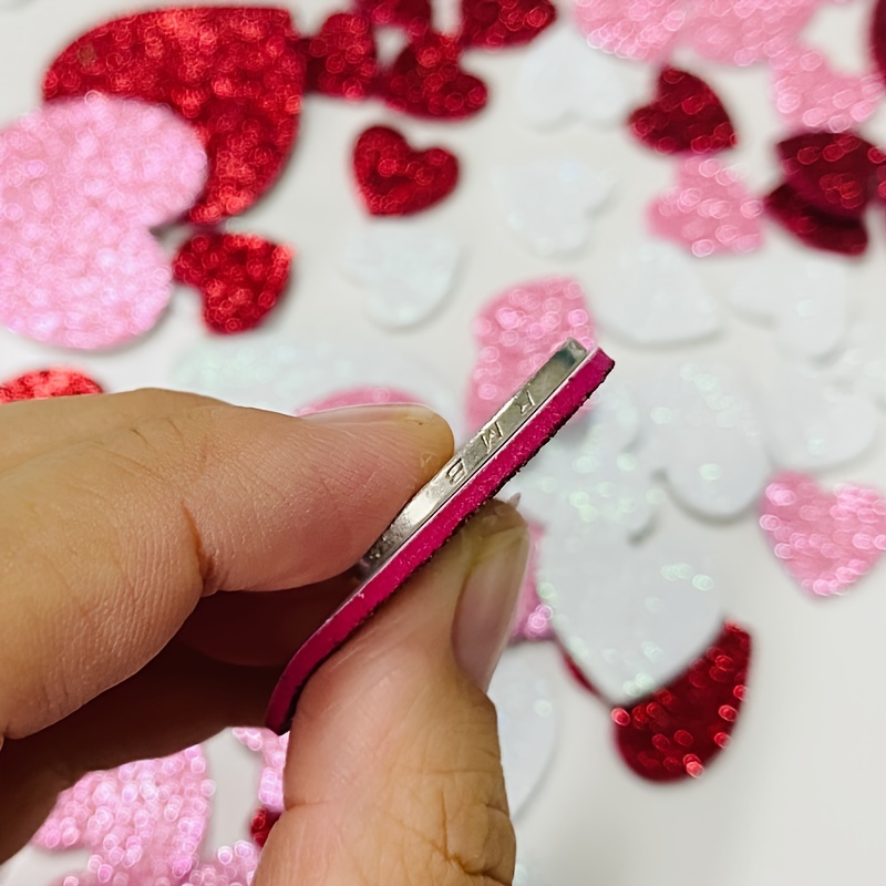 120pcs Mixed Valentine Heart Stickers Diy Foam Adhesive Patches