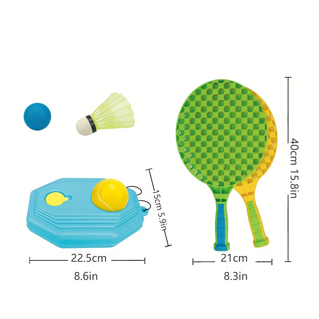 Tennis Trainer Rebound Balls with Elastic Rope Base