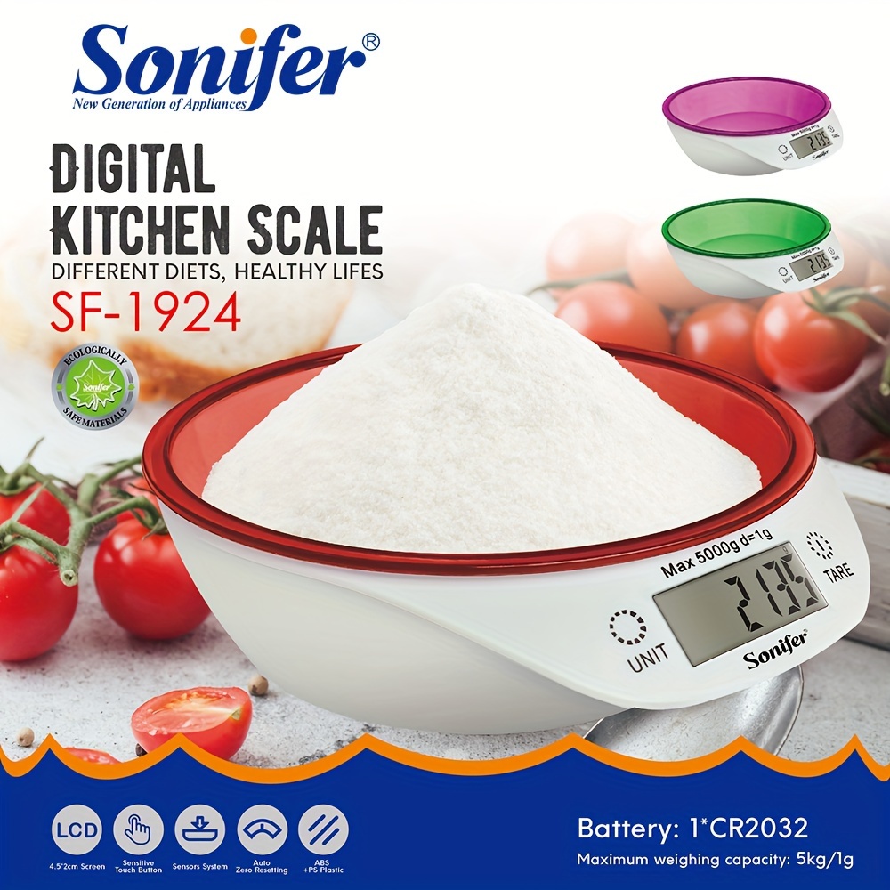  Báscula digital de cocina recargable de 22 libras / 22.0 lbs  con división de 0.04 onzas/0.04 oz, sensor táctil, pantalla LCD  retroiluminada, báscula de cocina eléctrica de acero inoxidable con función