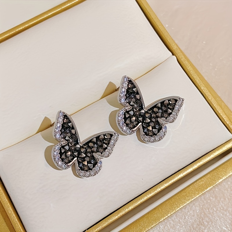 5 Colors Shining Exquisite Butterfly Design Alloy Enamel - Temu