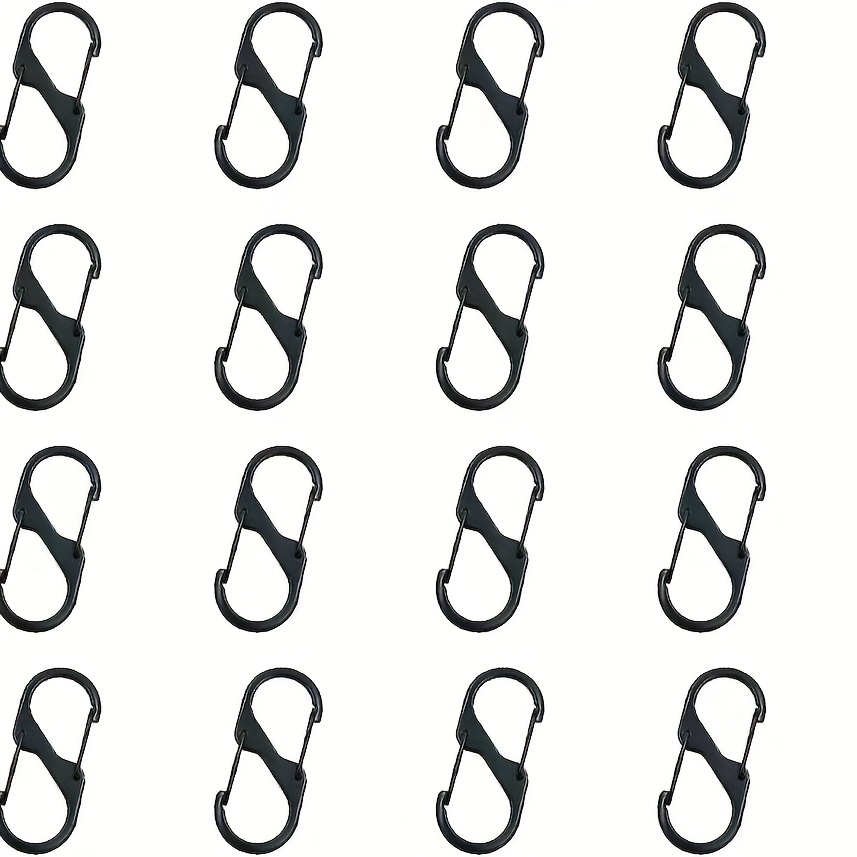 20pcs Small Carabiner Clips Key Double Clip Hook Alloy Carabiners
