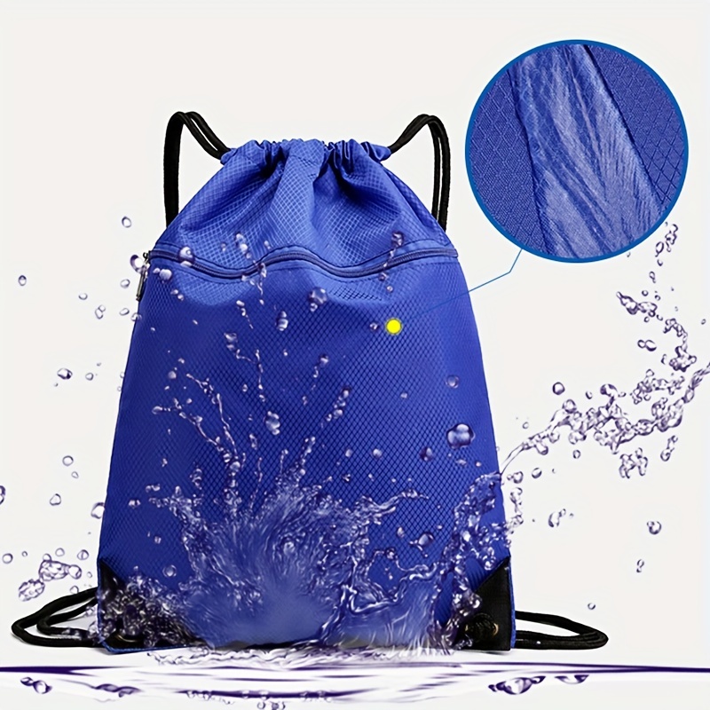 Waterproof Lined Drawstring Swimming Bag – Blue bear – Sarah Jane Designs