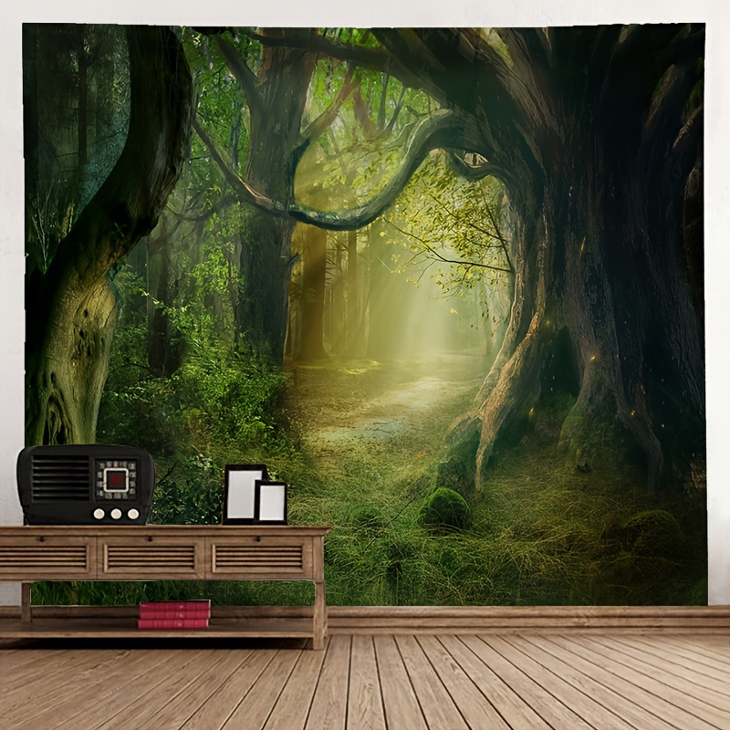 Camera da letto Arazzo decorativo da parete - Foresta tropicale Natura Eco  Piante Cascata - 200 x 150 cm Grande - Carta da parati in tessuto - Arazzo  da parete estetico - Pa