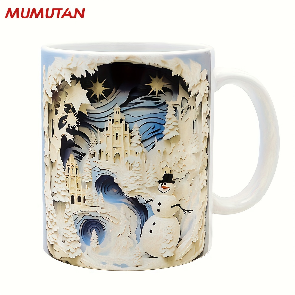 1pc 350ml Christmas Gift Design Coffee Cup For Men And Women
