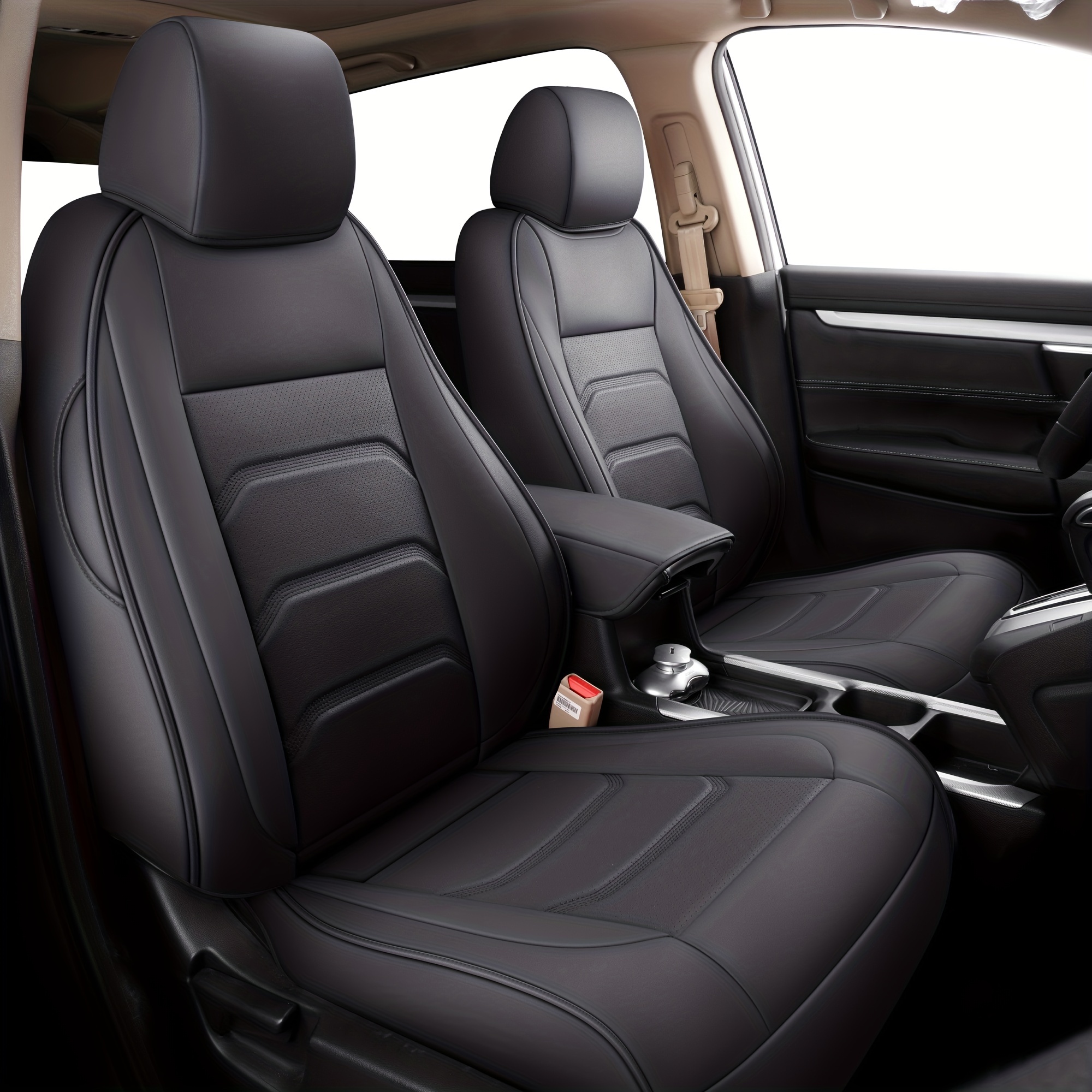 5 Sets Of Full Coverage fundas de asiento de cuero sintético - Temu, fundas  de asiento coche universales