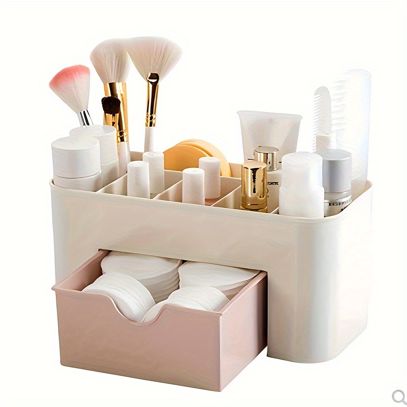 Cosmetic Storage Box With Drawer Desktop Cosmetic Box - Temu