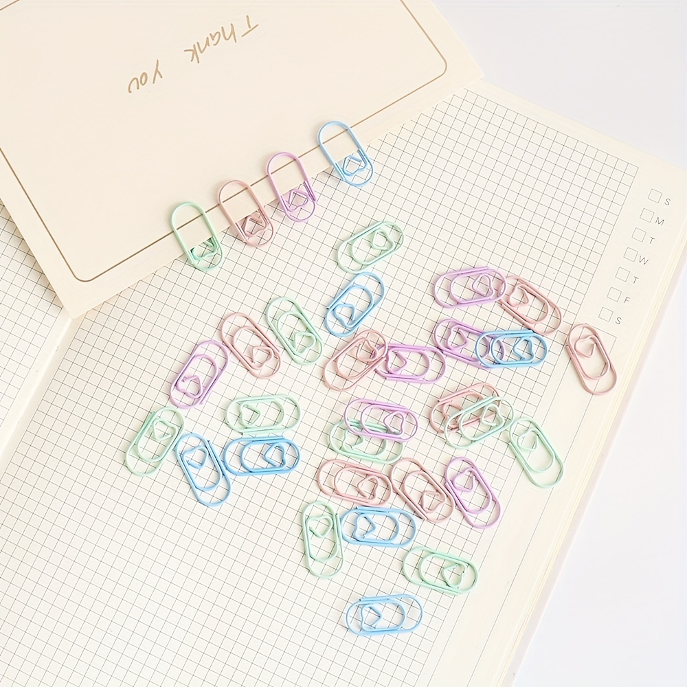 100pcs Mini Small Love Special shaped Colorful Paper Clips