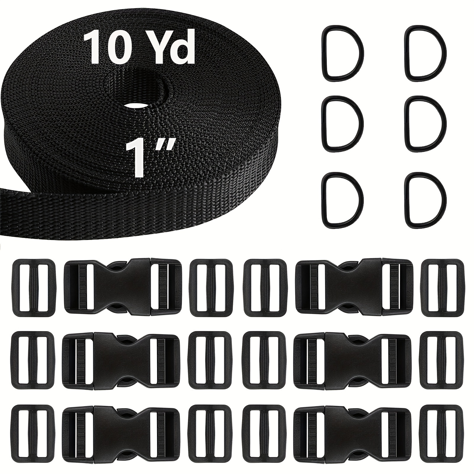 2 Sets Quick Side Release Buckles Dual Adjustable No Sewing Clips Snap  Plastic Buckle Replacement For Nylon Strap - Arts, Crafts & Sewing - Temu