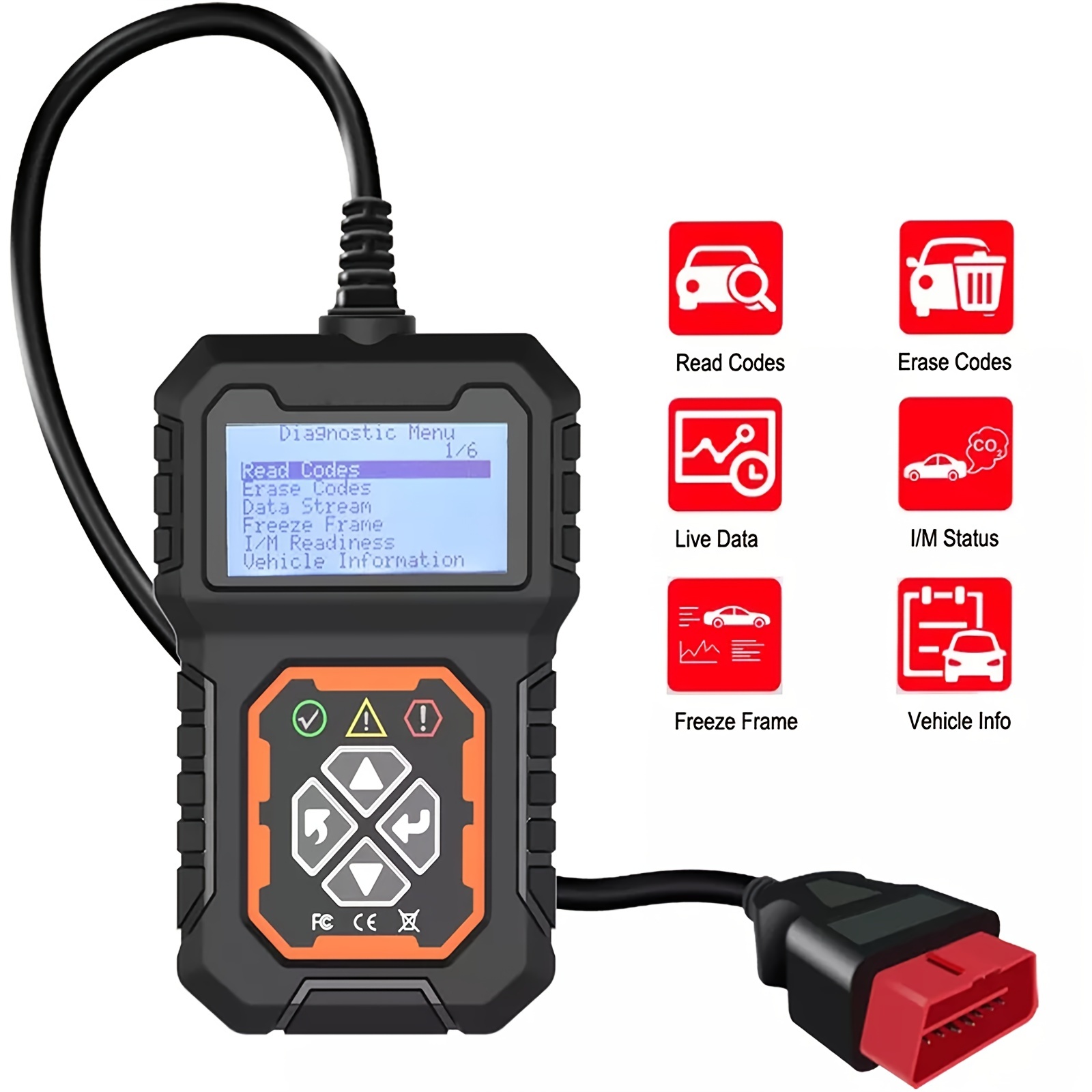 Automotive OBD Code Reader OBD2 Scanner Car Check Engine Fault Diagnostic  Tool J