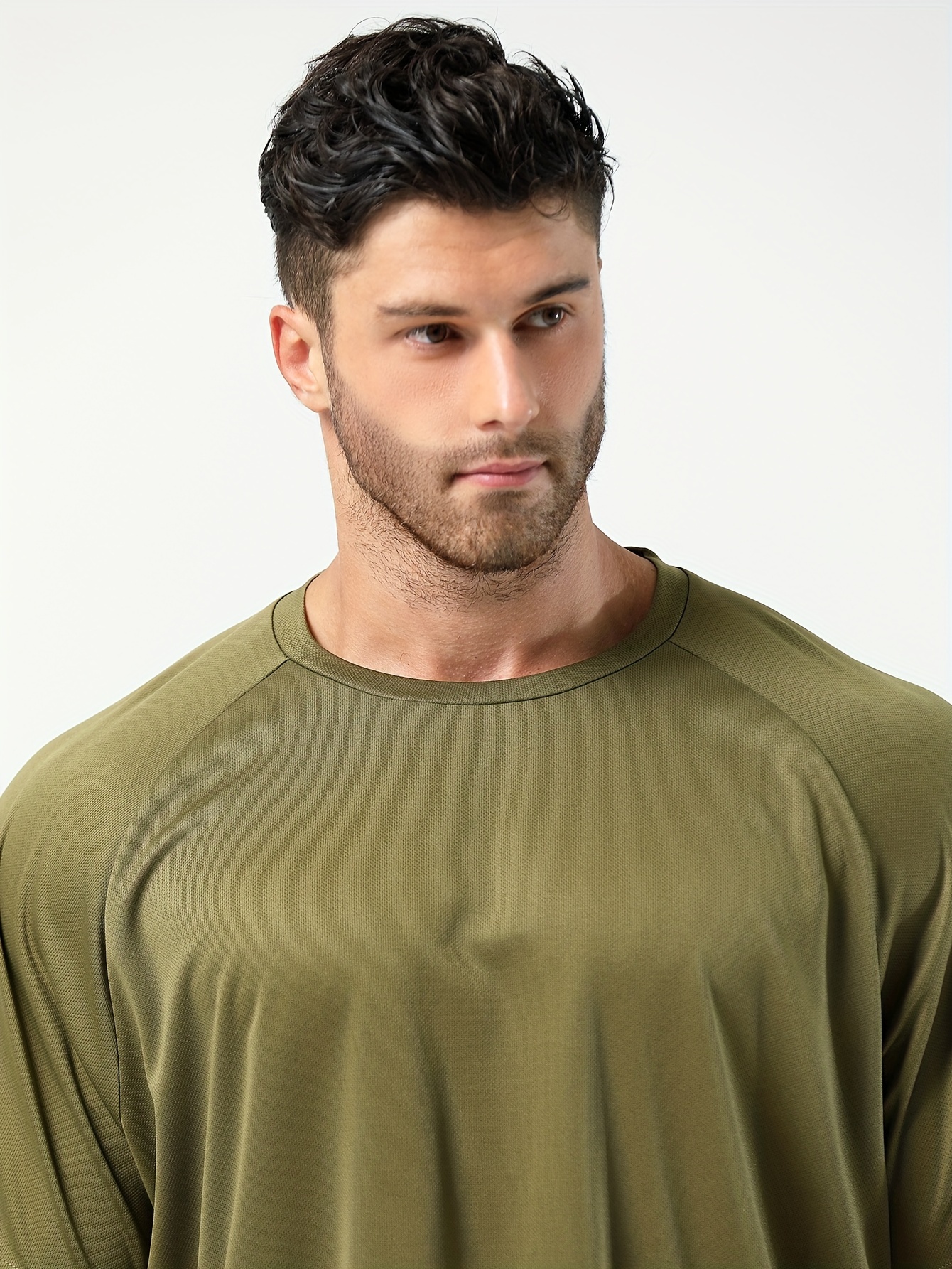 Plus Size Men's Solid T-shirt, Casual Comfy Crew Neck Short Sleeve Tee For Summer Outdoor, Men's Clothing