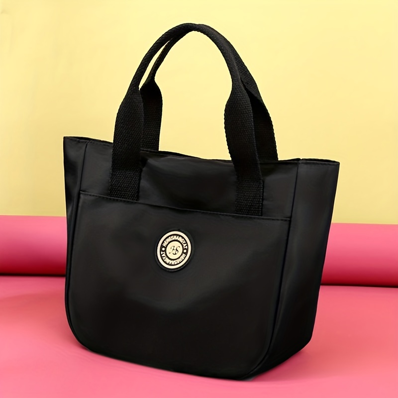 Fashion Solid Color Handbag, Casual And Simple Nylon Shoulder Bag