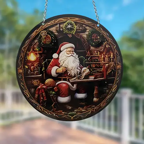 Servilletero metal con Papa Noel utiles cocina decoración navideña