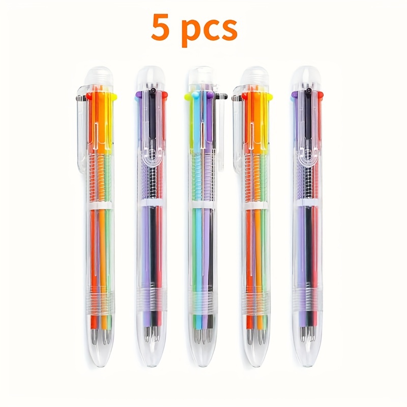 6 in 1 Multicolor Ballpoint Pen Retractable Ballpoint Pens - Temu