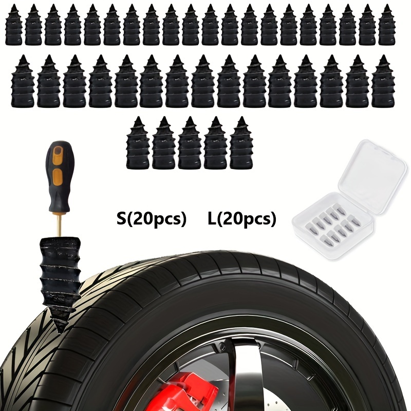 Nouveau 2023 4 pièces voiture vide pneu réparation clou voiture camion moto  Scooter caoutchouc pneu crevaison réparation outil ensemble colle pneu