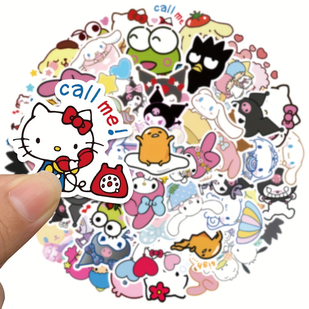 50pcs/Set Cute * * * Melody * Sticker, Cartoon Decoration Stickers,  Waterproof Vinyl Stickers, For Water Bottle Car Cup