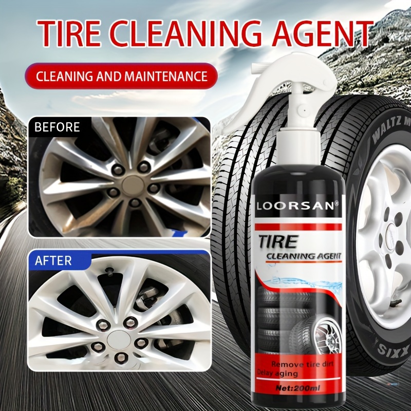 Spray de limpieza de ruedas, removedor de polvo de freno para rueda de  coche, limpiador portátil de llantas y brillo de neumáticos, limpieza de