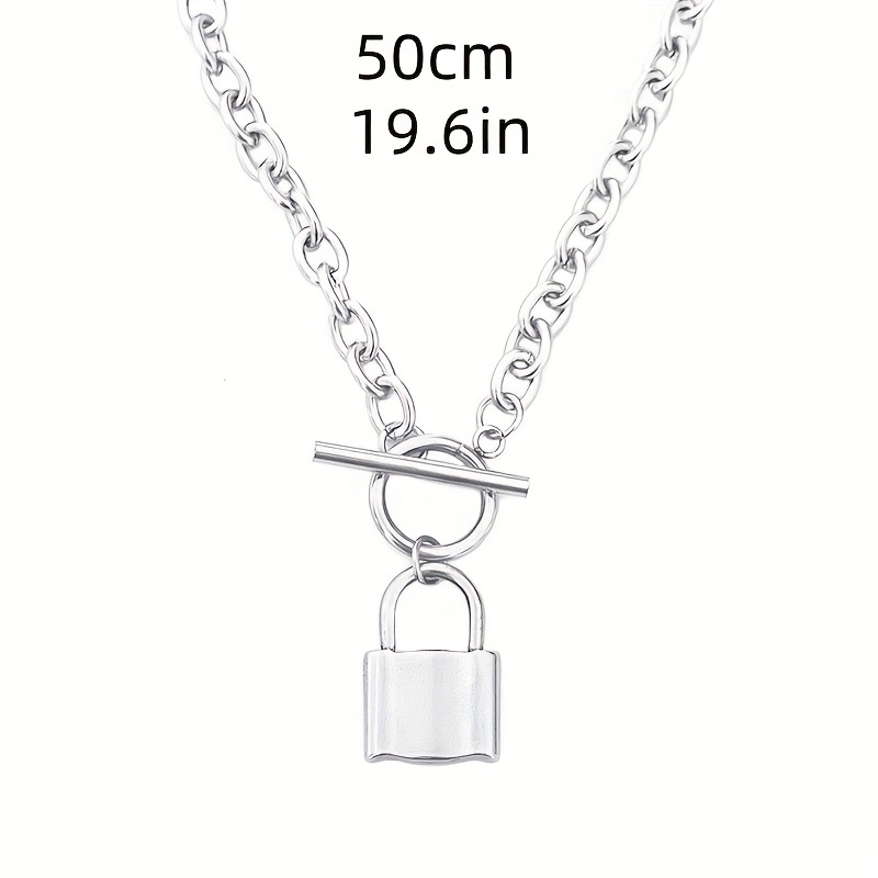 Sterling Silver Lock Pendant Necklace