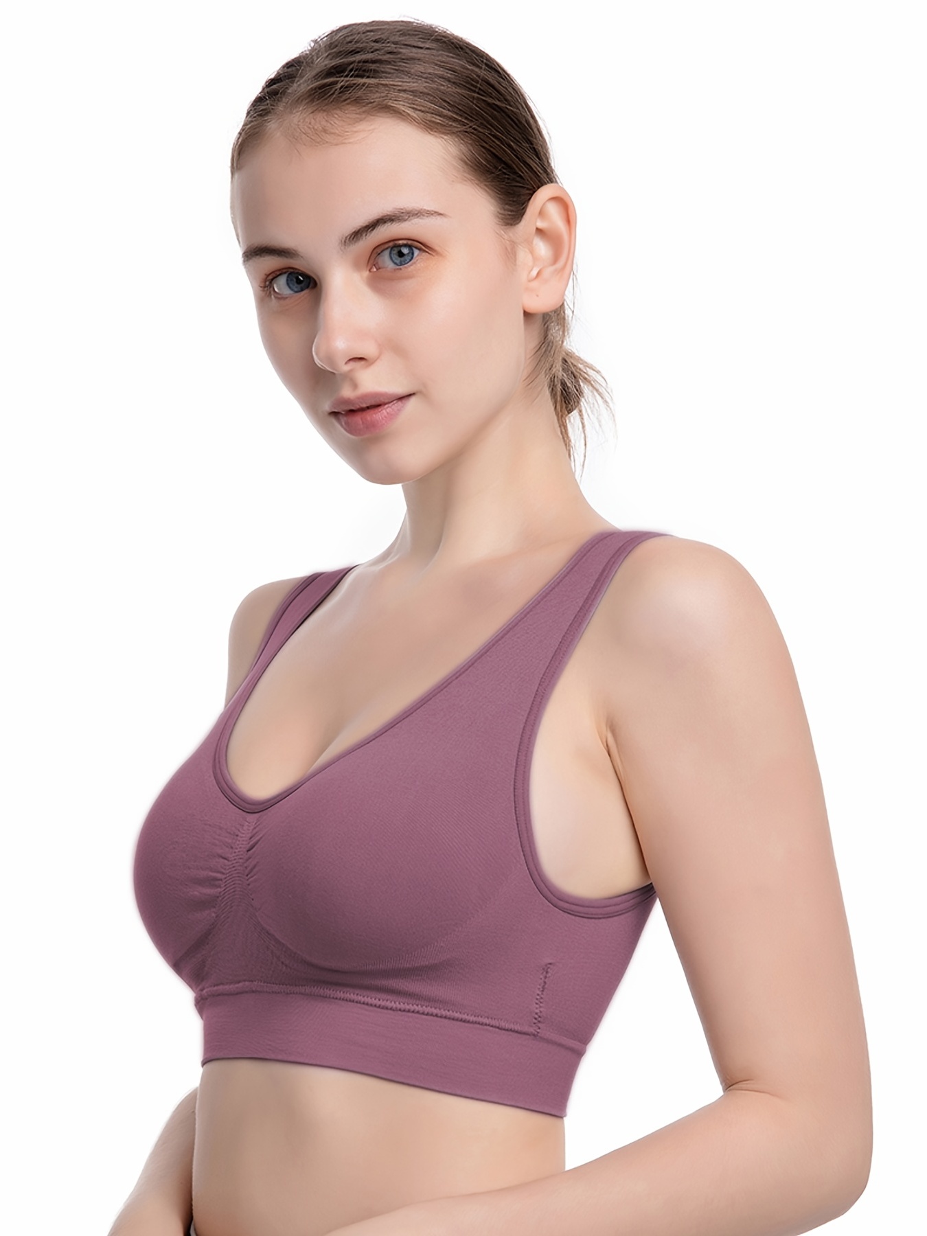 Wireless Bra for Women Full-Coverage Push Up Bras Underwear Glossy