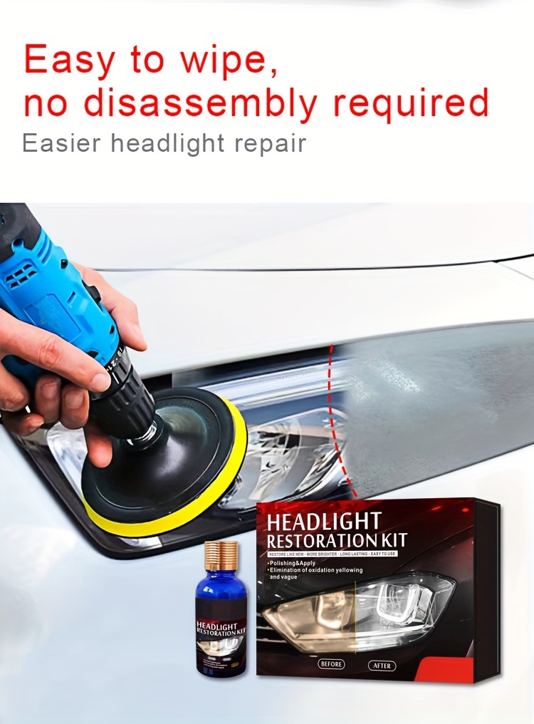 Car Hardness Headlight Polishing Kit Headlight Repair