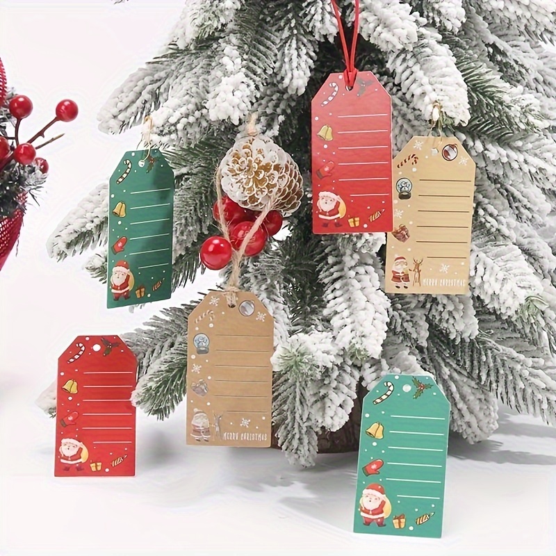 Merry Christmas Kraft Paper Tags Diy Handmade Gift Wrapping