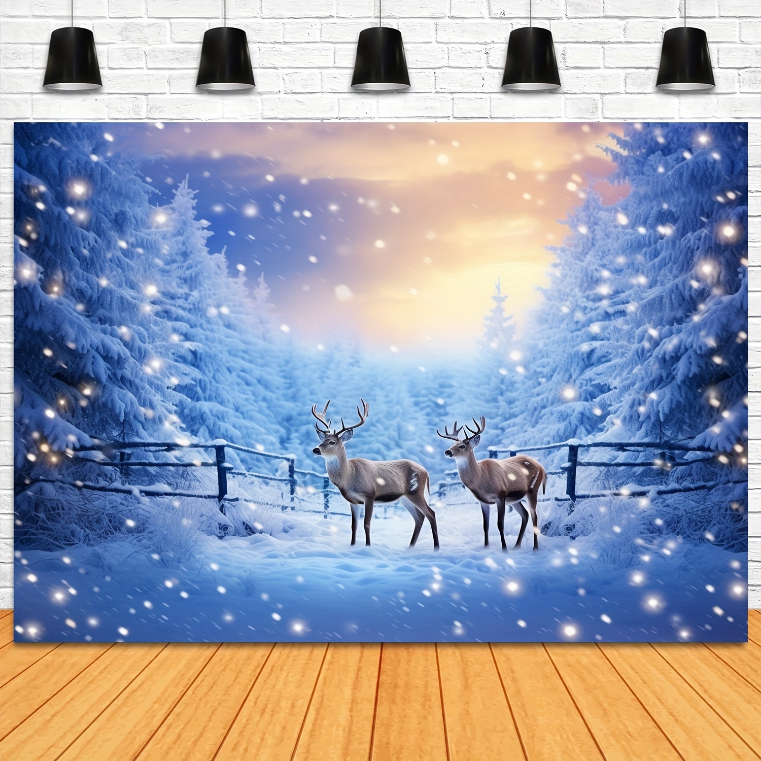 Natural Winter Forest Wonderland Snow Scenery Door Cover - Temu