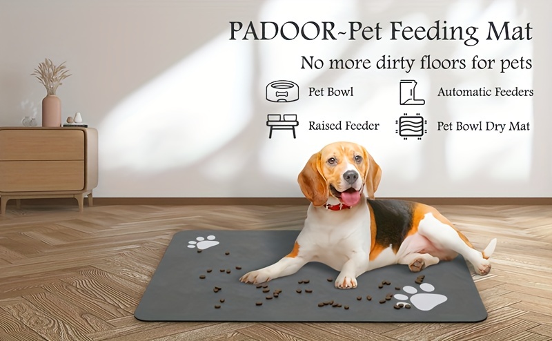 PADOOR Pet Feeding Mat-Absorbent Dog Food Mat-No Stains Dog Mat for Food  and Water-Quick Dry Dog Bowl Mat-Pet Supplies Dog Accessories-Dog Products