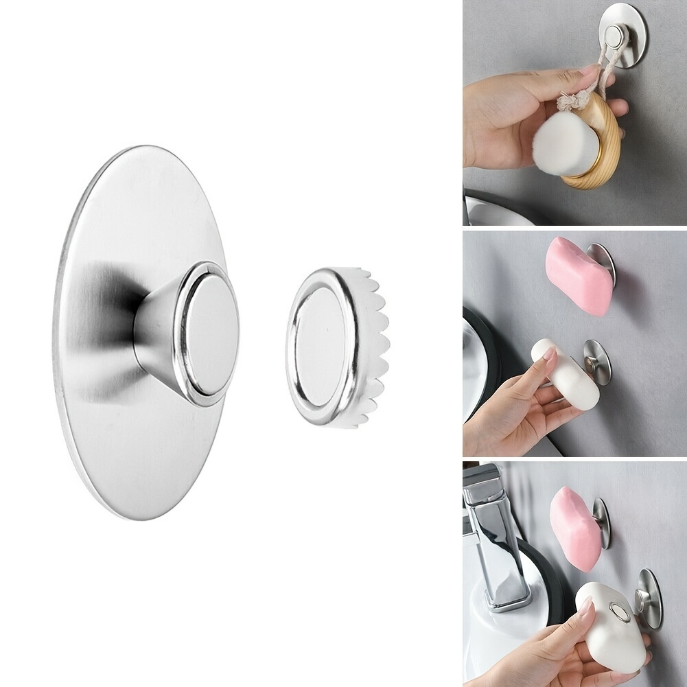 New Hot Soap Holder Self Adhesive Magnetic Soap Dish Hanging