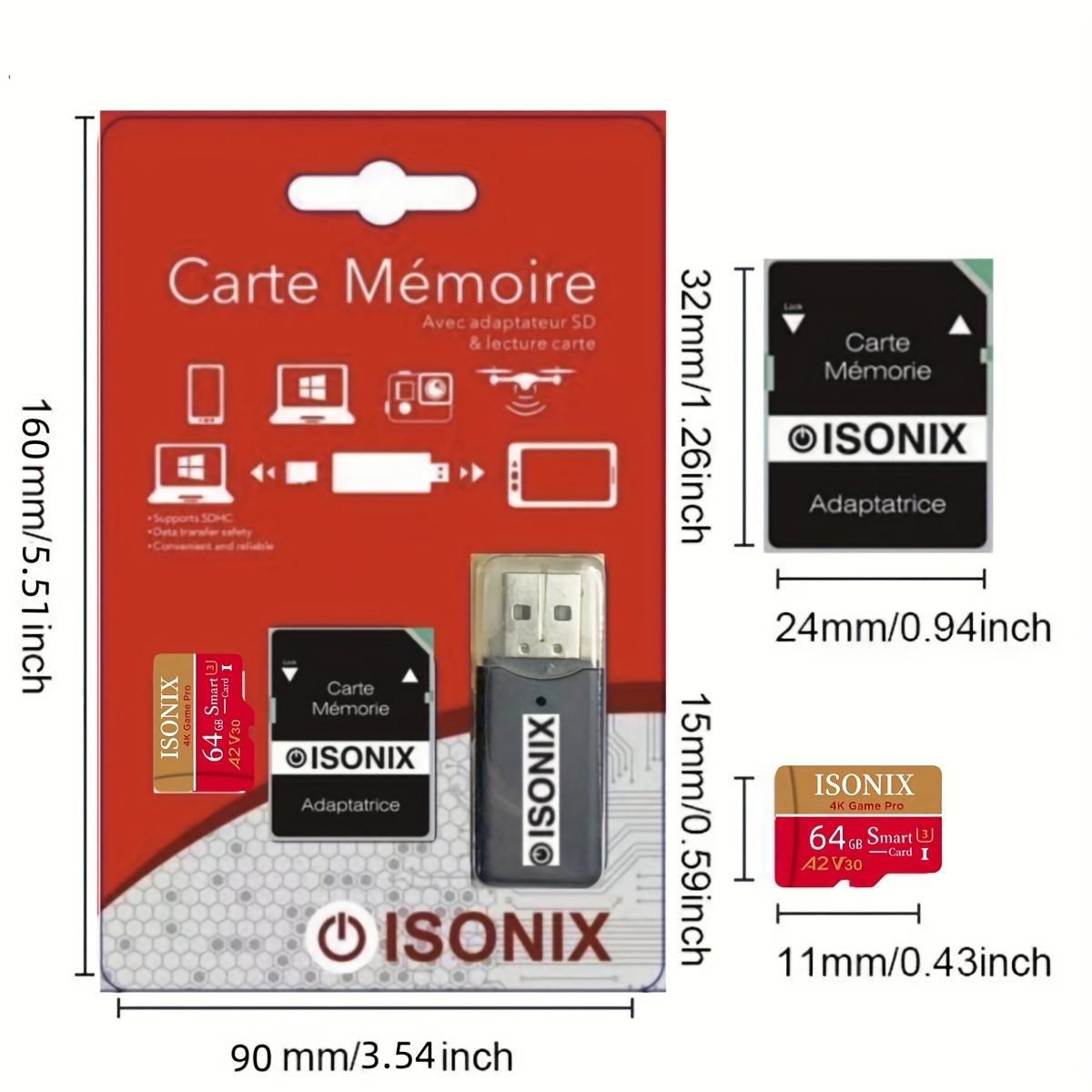 V30 A2 U3 High speed Class 10 SD Card 32GB 64GB 128GB 256GB carte sd Memory  Card Flash usb stick sdcards For Phone/PC/Camera