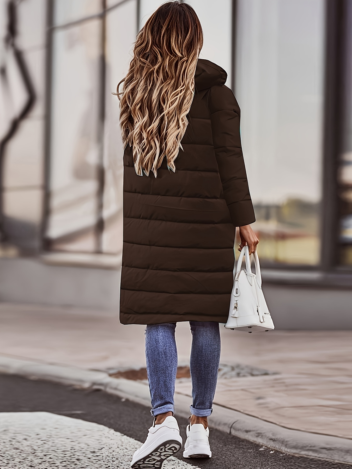 Manteau à boutons avec col en cascade, vêtements d'extérieur décontractés  chauds à manches longues pour l'automne et l'hiver, vêtements pour femmes -  Temu France