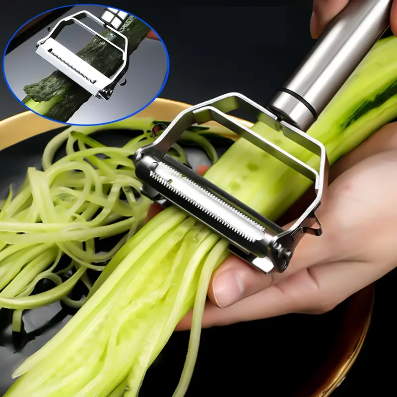 Stainless Steel Multi-purpose Melon Shaver Fruit Shaver Peeler Peeler  Shaver Flat Shaver Household Kitchen Gadget