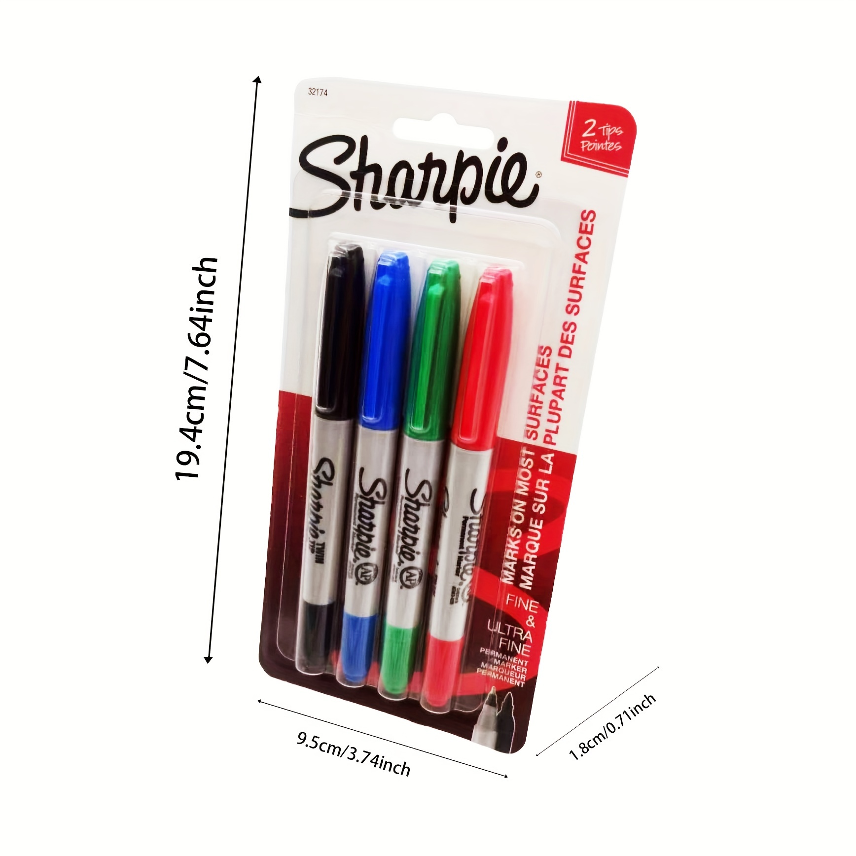 4pcs Metallic Marker Pen, Simple Easy To Use Permanent Marker For