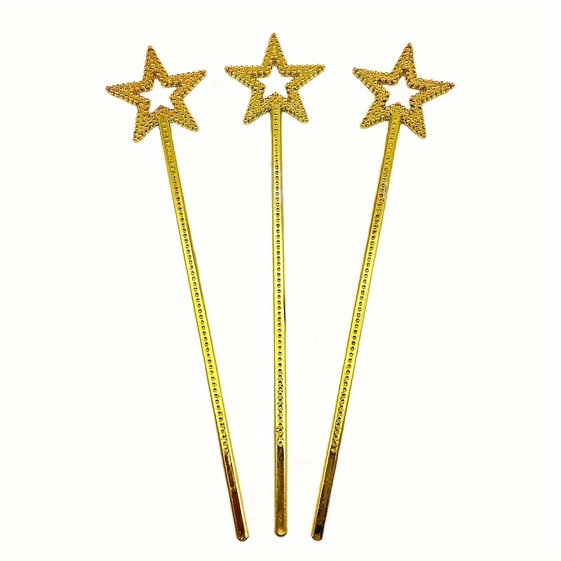 Gold Glitter Star Wand