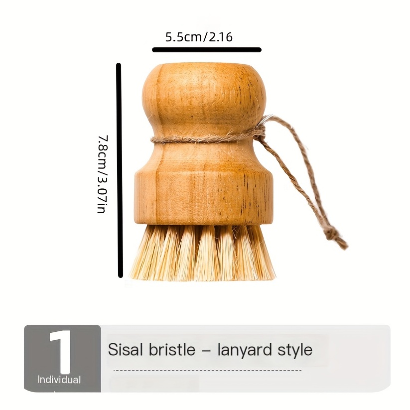 Kitchen Dish Brush Sturdy Wooden Scrab Cleaning Brush - Temu