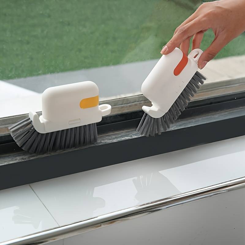 Kit De 3 Brosses De Nettoyage Pour Joints - Salle De Bain, Cuisine, Fenêtres - Poils Durs Et Manche Long